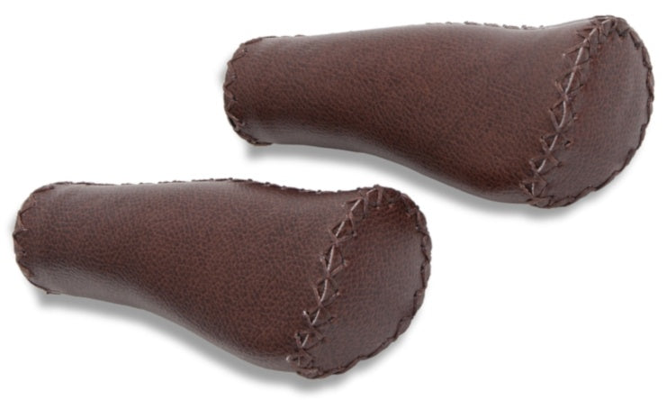 lederen handvatten 22 x 135 mm bruin per paar