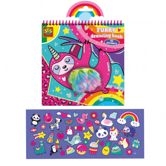 kleurboek dieren met stickers meisjes multicolor