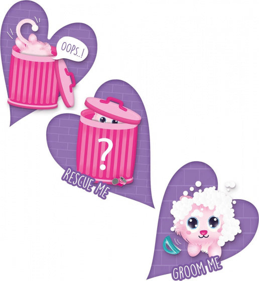 knuffel Trashcan Pets Suprise 2 meisjes roze 5-delig