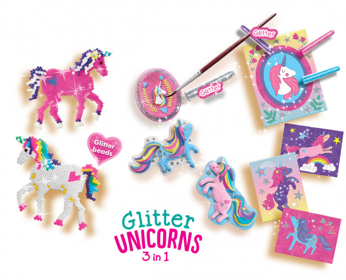 SES Creative 3in1 Eenhoorn Glitter Set