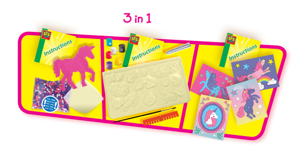 SES Creative 3in1 Eenhoorn Glitter Set