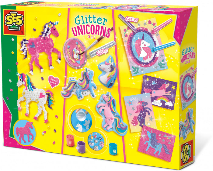 SES Creative 3in1 Eenhoorn Glitter Set