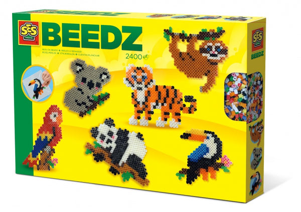 SES Creative Beedz Strijkkralen Jungle Dieren 2400 Stuks