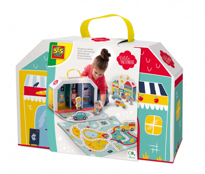 SES Petit Pretenders Winkelstraat Speelkoffer