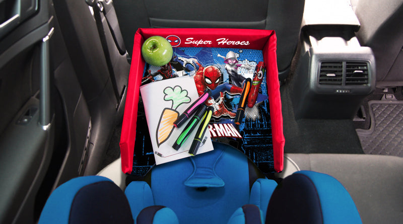 reistafel Spider-Man junior 37 x 37 x 8 cm blauw/rood