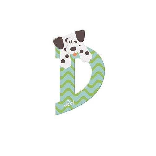 dierenletter D 10 cm groen