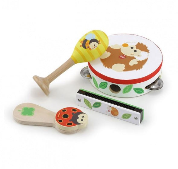 houten percussie-instrumenten Forest Band 4-delig