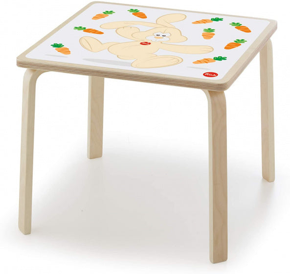 kindertafel Konijn 53 x 47 cm hout blank