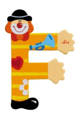 Letter F Clown 10 cm