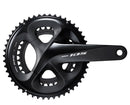 Crankstel 2 x 11 speed Shimano 105 FC-R7000 172,5/53-39T met holle as - zwart