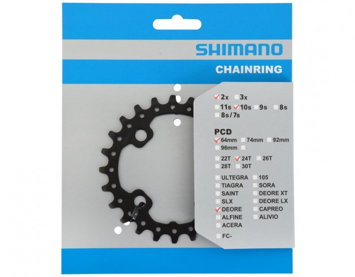 Kettingblad 24T Shimano Deore FC-M617 - zwart