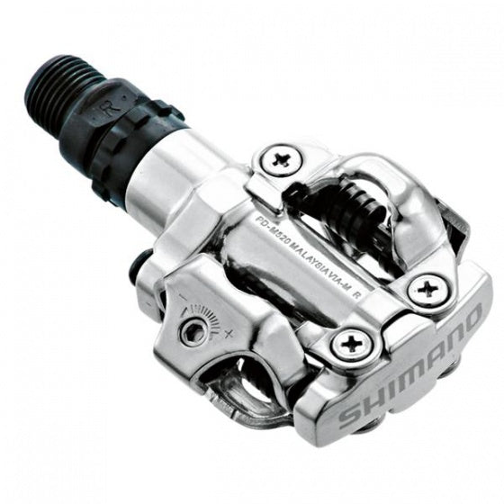Pedaalset Shimano SPD M520 met plaatjes SM-SH51 - zilver