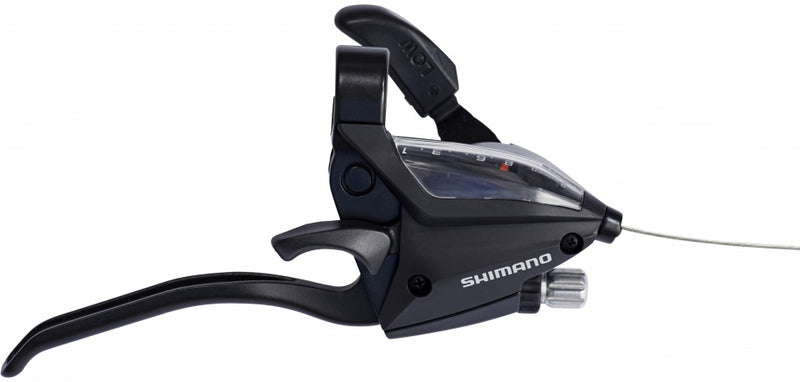 Versteller (rechts) met remhendel 8 speed Shimano ST-EF500-4 - 4 vingers - zwart