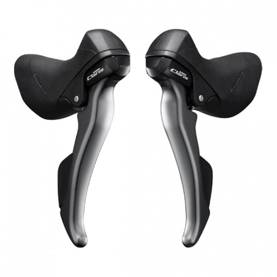 Versteller-/remhendelset 2 x 8 speed Shimano Claris ST-R2000 - grijs/zwart