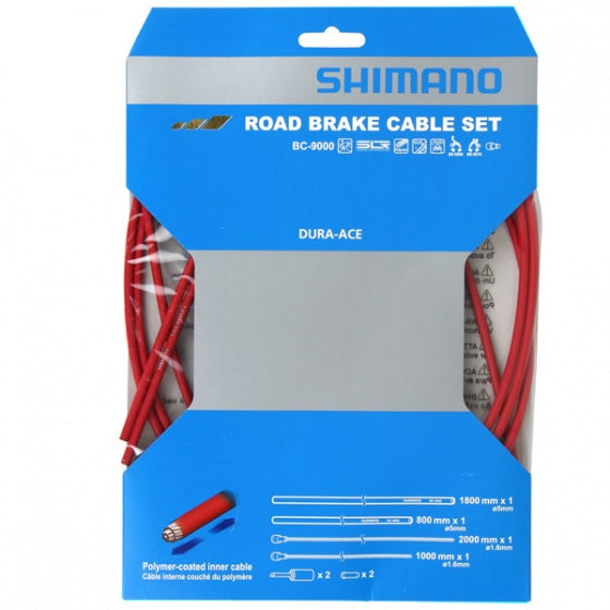 Remkabelset Race Shimano BC-9000 Polymeer Rood