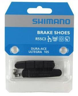 remblokrubbers R55C4 V-brake/cantilever zwart 2 stuks