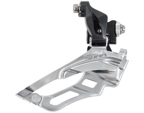 Voorderailleur 3 x 9-speed Shimano Sora FD-R3030 aanlas / down-pull 63-66° - Zwart/Zilver