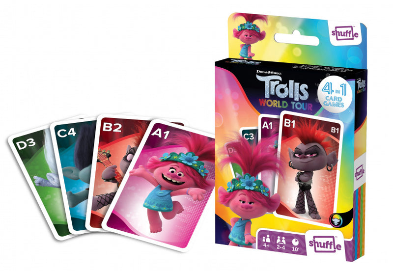 kaartspel 4-in-1 Trolls II karton 32-delig