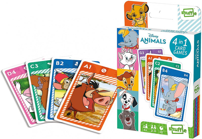 Disney Animals 4in1 Shuffle Kaartspel