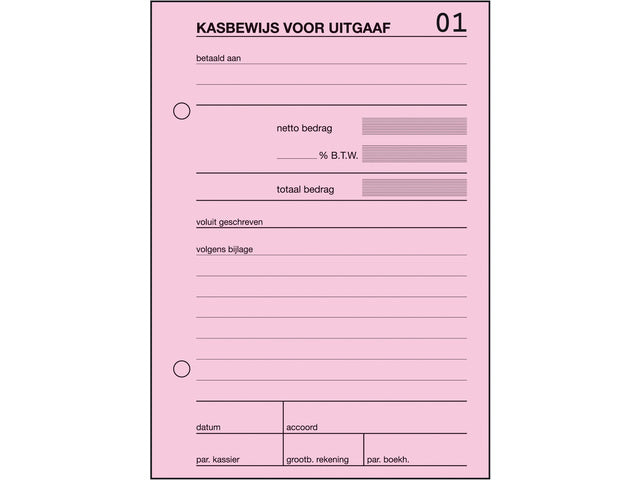 Sigel kasboek uitgaaf a6 100 vel 5 stuks