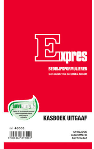 Sigel kasboek uitgaaf a6 100 vel 5 stuks