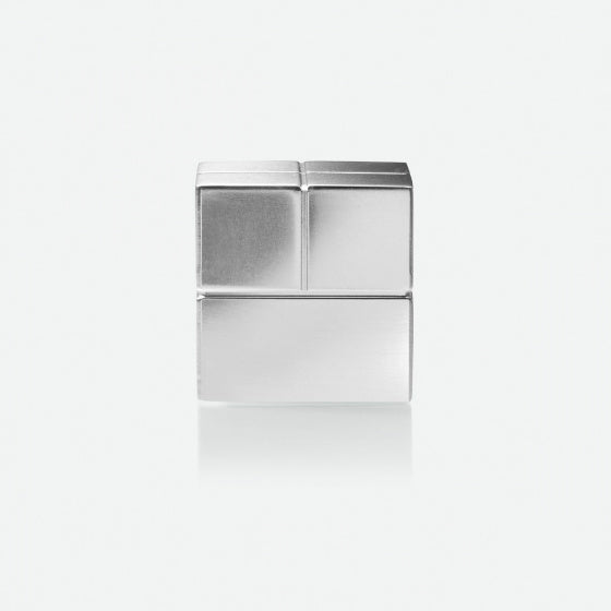magneten Extra Strong 2 x 2 cm aluminnium zilver 4 stuks