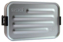 broodtrommel plus S aluminium zilver 17 x 12 x 6 cm