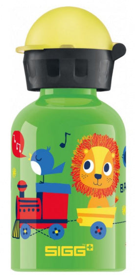 drinkfles Jungle Train 300 ml 6,6 cm aluminium groen