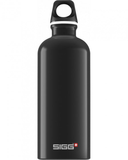 drinkfles Sigg Traveller 0,6L aluminium zwart