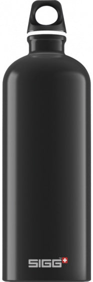 waterfles Traveller 1 liter zwart