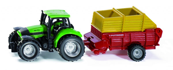 SIKU 1676 Tractor met P&ouml;ttinger Opraapwagen