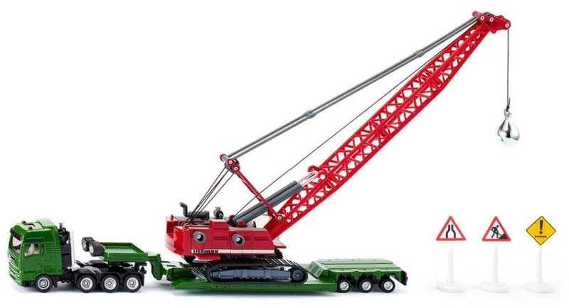 Siku 1834 Zwaar Transport met Liebherr-Kabelgraafmachine en Voertuig 1:87