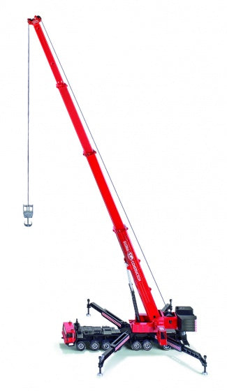 Mega Lifter kraanwagen met telescopische arm rood (4311)