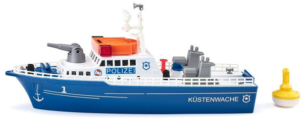 politieboot licht en geluid 318 x 88 x 138 mm blauw/wit