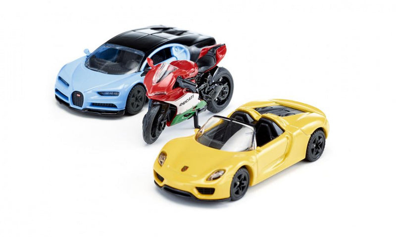 Siku 6313 Sportwagens en Motor 3 Stuks