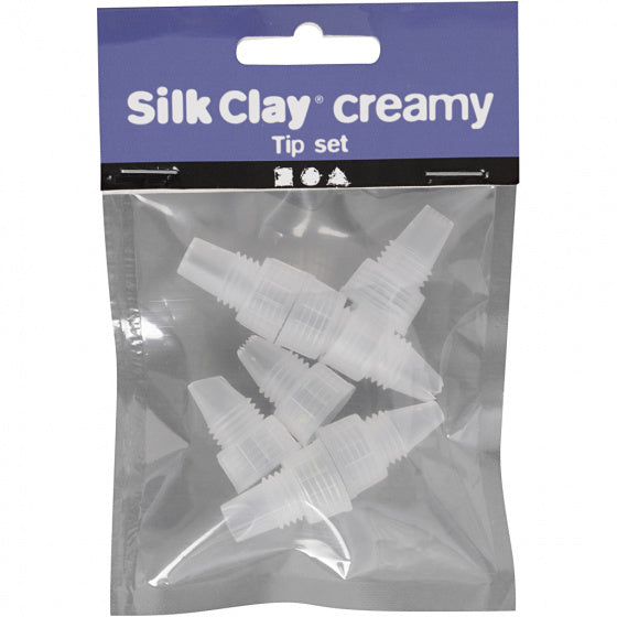 Mondstukken voor Silk Clay Creamy grijs 8 stuks