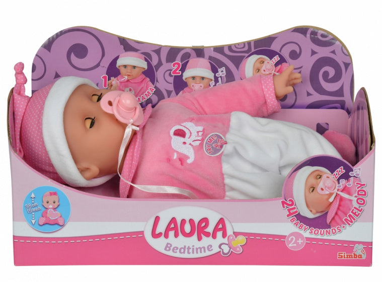 babypop Laura Bedtime met speen meisjes 38 cm roze