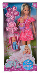 pop Steffi Love Babysitter junior 29 cm roze 4-delig