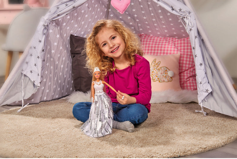 pop Steffi Love Swarovski junior 29 cm wit 6-delig