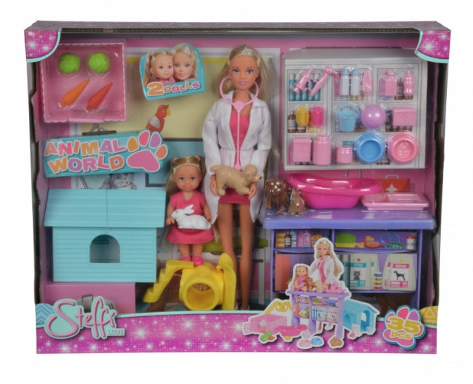 speelset Steffi Love Animal World 29 cm roze 35-delig