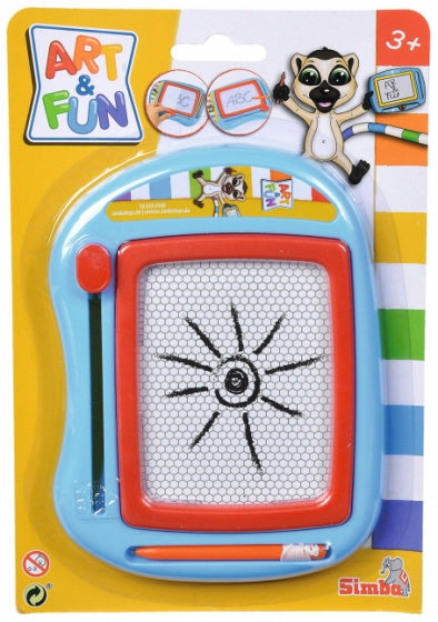 tekenbord Art&Fun klein junior 25 x 17 cm blauw/rood
