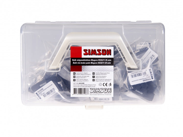 Simson Remblokken voor Magura hydraulische velgrem (25 sets in werkplaatsverpakking)