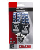 snelbinder 28 inch 3-binds 53 cm elastaan blauw/wit