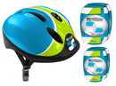 fiets-/skatehelm met bescherming jongens blauw 52-56 cm