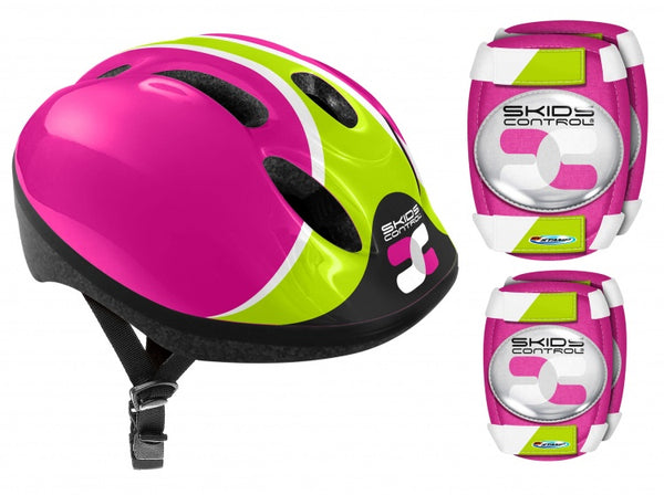 fiets-/skatehelm met bescherming meisjes roze 52-56 cm