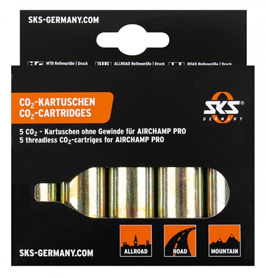 Co2 patronen SKS 16 grams zonder schroefdraad (5 stuks)