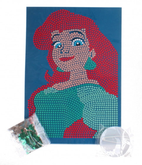 paillettenkunst Disney Princess Ariel 4-delig