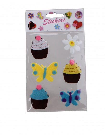 stickers cupcakes 6 stuks