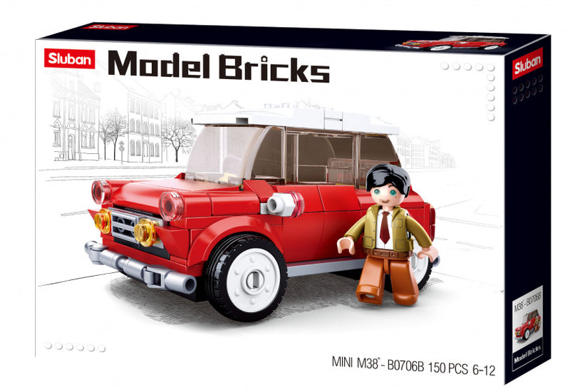 auto Model Bricks junior 26 x 19 cm rood 151-delig