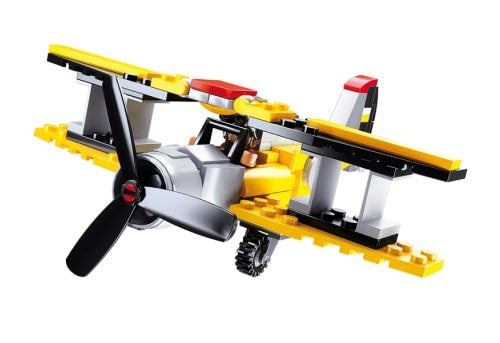 dubbeldekker junior 25,1 cm grijs/geel 120-delig